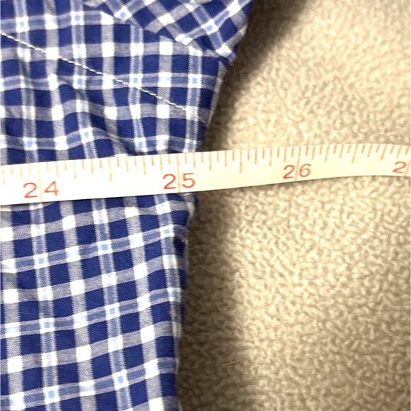 Ralph Lauren Mens Blue Gingham Check Button-Down Shirt XL Cotton Classic Fit - Picture 5 of 6